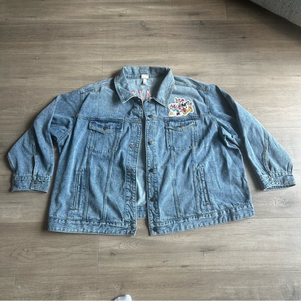 Mickey/Minnie Love Always patched denim jacket - size 3X